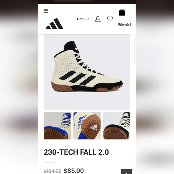 Adidas 2.0 Tech Fall Wrestling Shoes - Picture 8 of 8